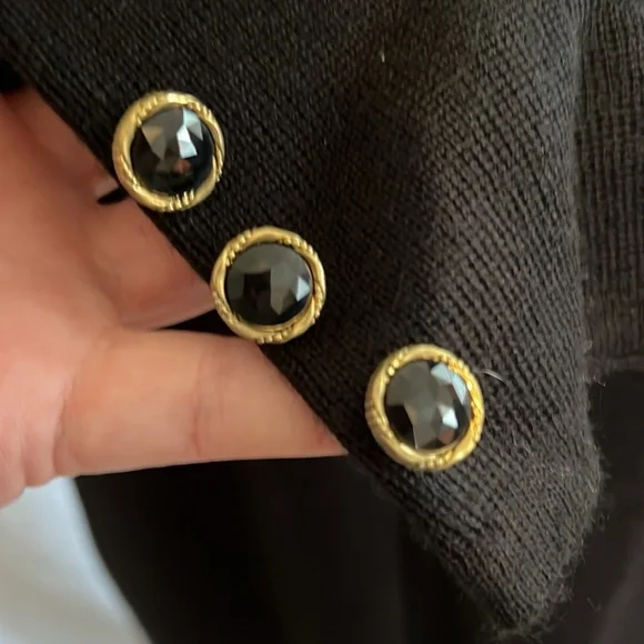 Ivana Ladies Black Sweater Dress Vintage Long Sleeve Large - Picture 3 of 7